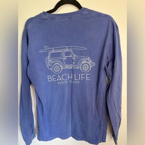 Comfort Colors Beach Life Purple Long Sleeve Shirt